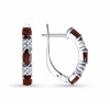 Серьгиизсеребрасгранатамиифианитами
